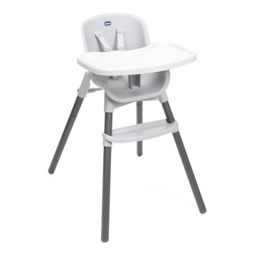 Chicco - Bērnu barošanas krēsls ZEST 3in1 balta/pelēka