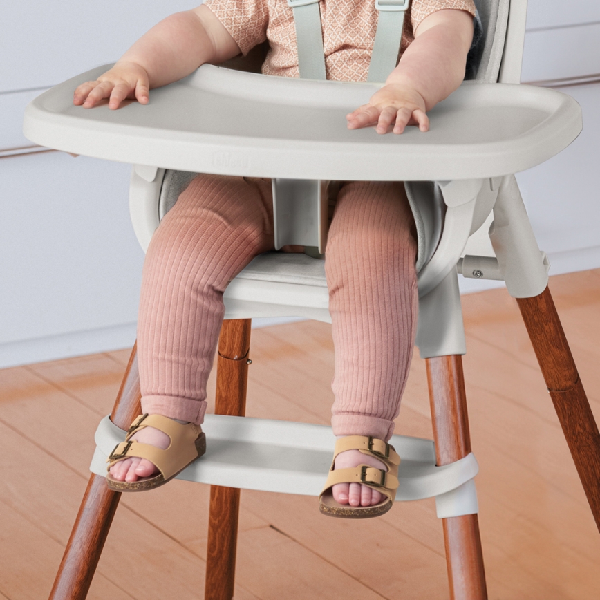 Chicco - Bērnu barošanas krēsls ZEST 3in1 balta/pelēka