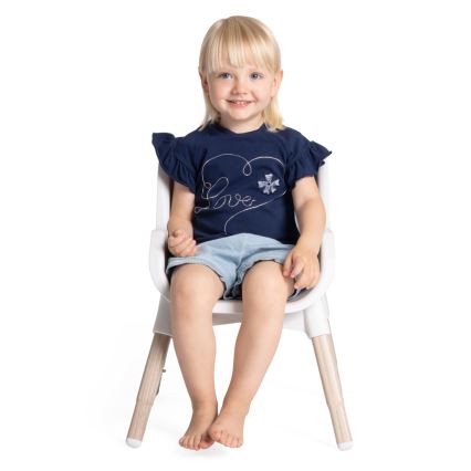 Chicco - Bērnu barošanas krēsls ZEST 3in1 balta/pelēka