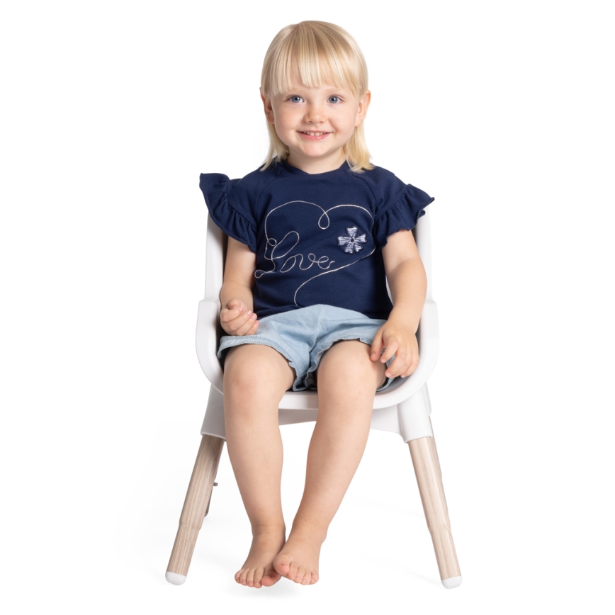 Chicco - Bērnu barošanas krēsls ZEST 3in1 balta/pelēka