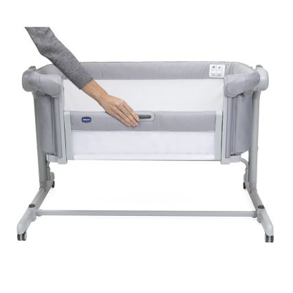 Chicco - Bērnu gultiņa 2in1 2v1 NEXT2ME MAGIC EVO gaiši pelēka