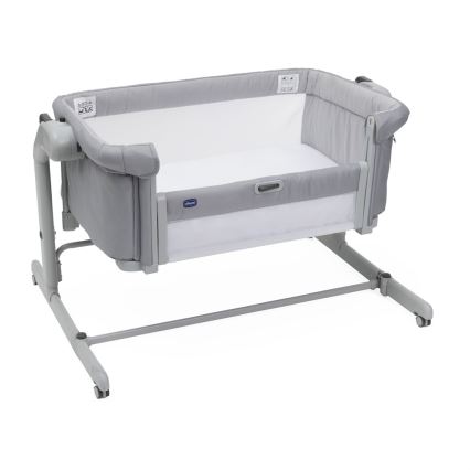 Chicco - Bērnu gultiņa 2in1 2v1 NEXT2ME MAGIC EVO gaiši pelēka