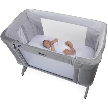 Chicco - Bērnu gultiņa 3in1 3v1 NEXT2ME FOREVER gaiši pelēka