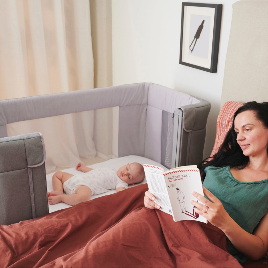 Chicco - Bērnu gultiņa 3in1 3v1 NEXT2ME FOREVER tumši pelēka