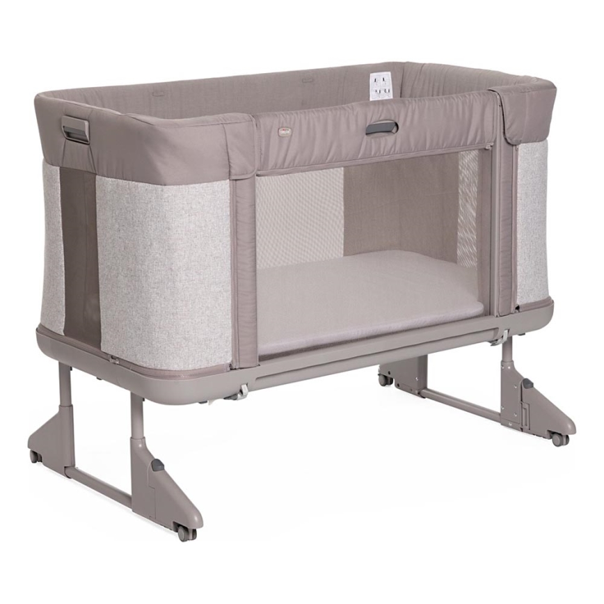 Chicco - Bērnu gultiņa 3in1 NEXT2ME FOREVER pelēka