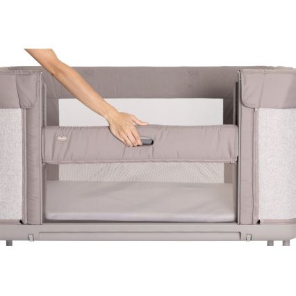 Chicco - Bērnu gultiņa 3in1 NEXT2ME FOREVER pelēka