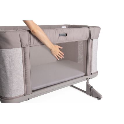 Chicco - Bērnu gultiņa 3in1 NEXT2ME FOREVER pelēka