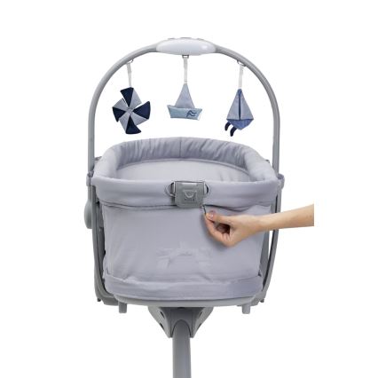 Chicco - Bērnu gultiņa 5in1 BABY HUG PRO pelēka