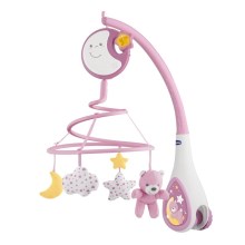 Chicco - Bērnu gultiņas muzikālais karuselis 3in1 NEXT2DREAMS 3xAA rozā
