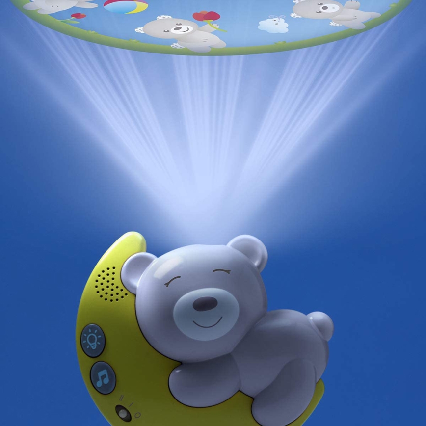 Chicco - Bērnu gultiņas projektors ar melodiju 3in1 NEXT2MOON pelēka