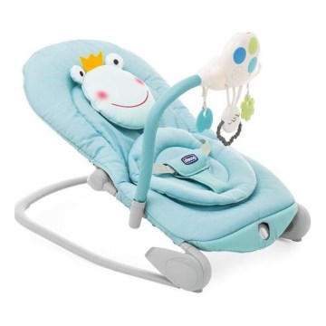 Chicco - Bērnu kustīgs guļamkrēsls ar mūziku BALLOON Froggy zila