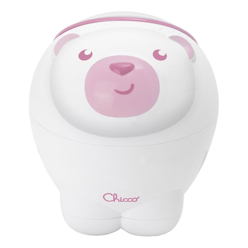 Chicco - Bērnu projektors 2in1 POLAR BEAR 3xAA rozā