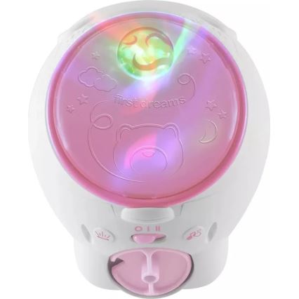 Chicco - Bērnu projektors 2in1 POLAR BEAR 3xAA rozā