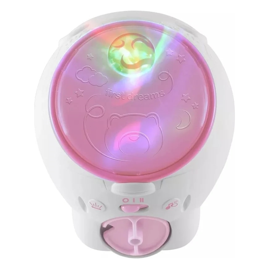 Chicco - Bērnu projektors 2in1 POLAR BEAR 3xAA rozā