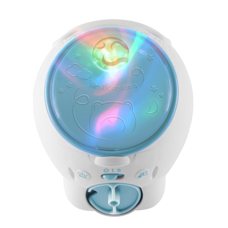 Chicco - Bērnu projektors 2in1 POLĀRĀ LĀCIS 3xAA zils