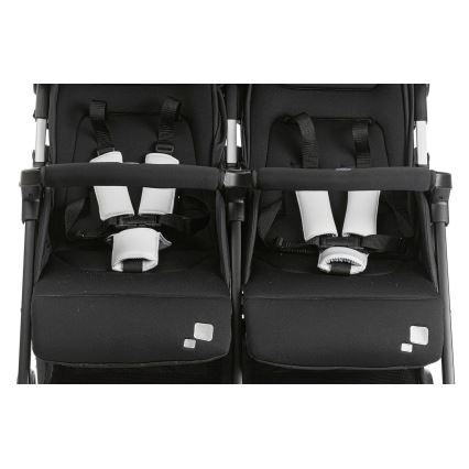 Chicco - Bērnu ratiņi dvīņiem OHLALA TWIN Black Nakts melna