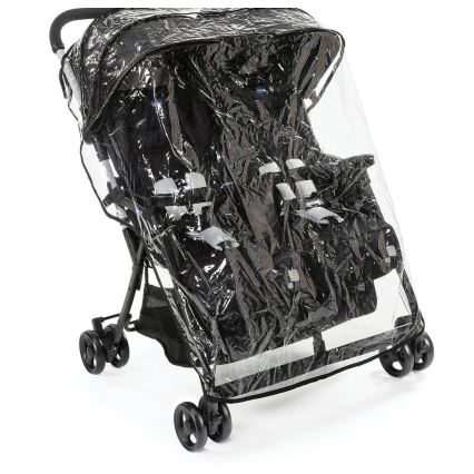 Chicco - Bērnu ratiņi dvīņiem OHLALA TWIN Black Nakts melna