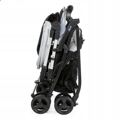 Chicco - Bērnu ratiņi dvīņiem OHLALA TWIN Silver Kaķis sudraba