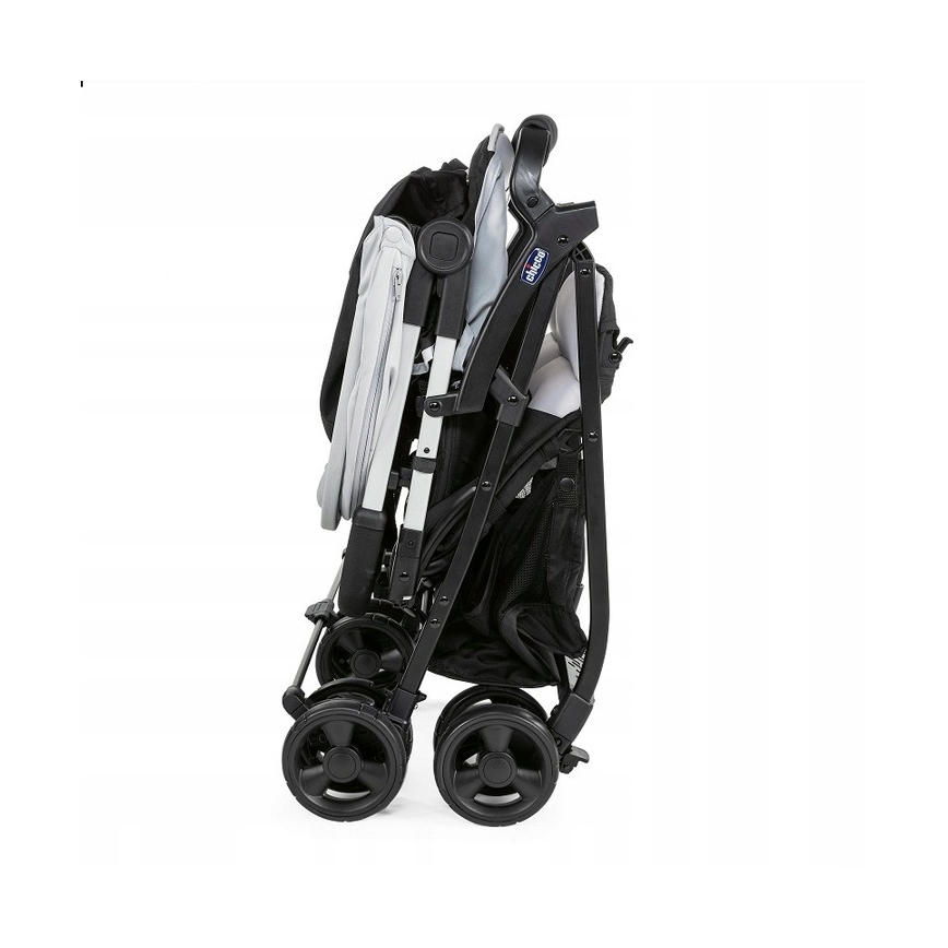 Chicco - Bērnu ratiņi dvīņiem OHLALA TWIN Silver Kaķis sudraba