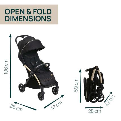 Chicco - Bērnu ratiņi GOODY XPLUS Black Re_Lux Eco+
