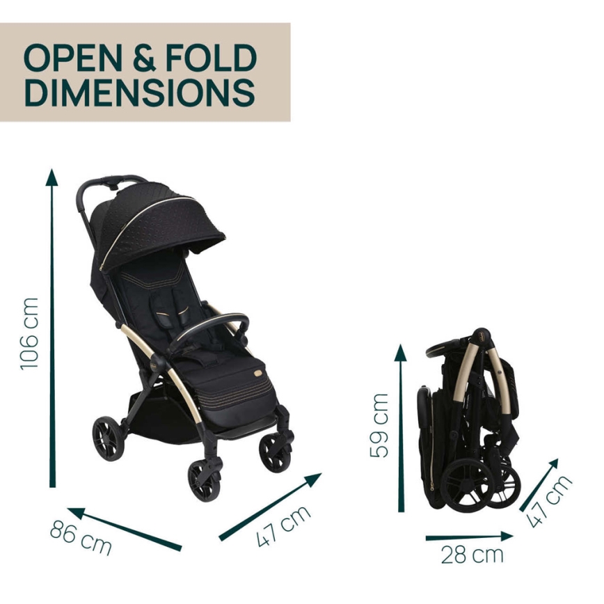 Chicco - Bērnu ratiņi GOODY XPLUS Black Re_Lux Eco+
