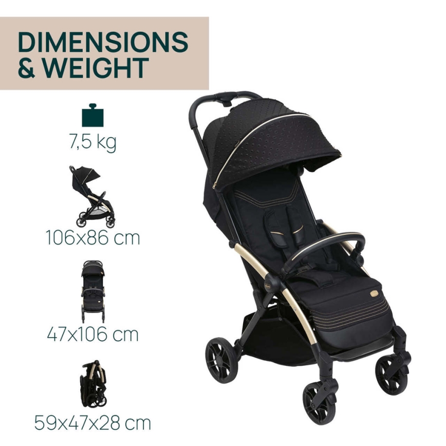 Chicco - Bērnu ratiņi GOODY XPLUS Black Re_Lux Eco+ + skrejritenis ALL AROUND