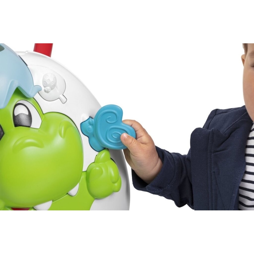Chicco - Bērnu staigulītis ar aktivitātēm un zvukem 2in1 DINO 2xAA