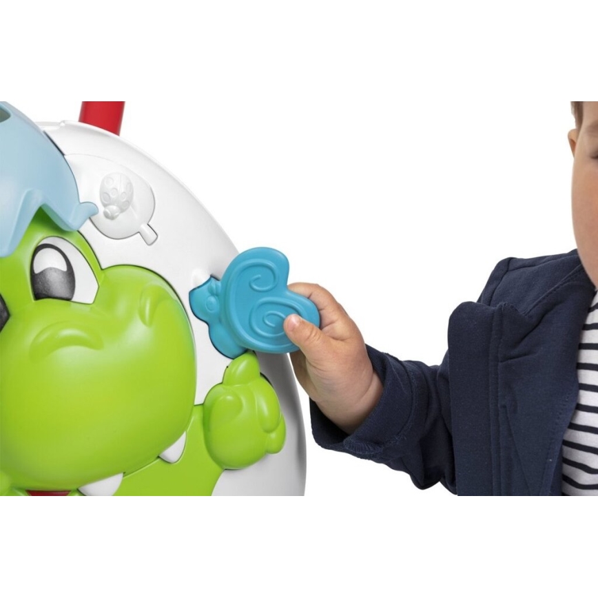 Chicco - Bērnu staigulītis ar aktivitātēm un zvukem 2in1 DINO 2xAA