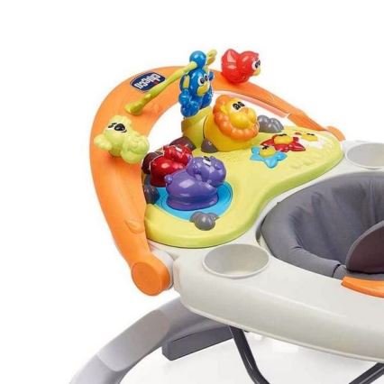 Chicco - Bērnu staigulītis WALKY TALKY 2xAA pelēka