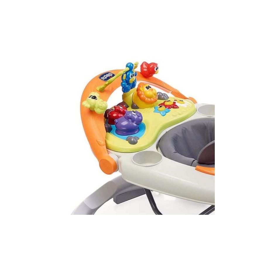 Chicco - Bērnu staigulītis WALKY TALKY 2xAA pelēka
