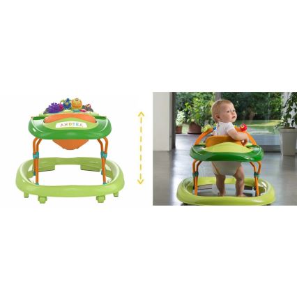 Chicco - Bērnu staigulītis WALKY TALKY 2xAA zaļa