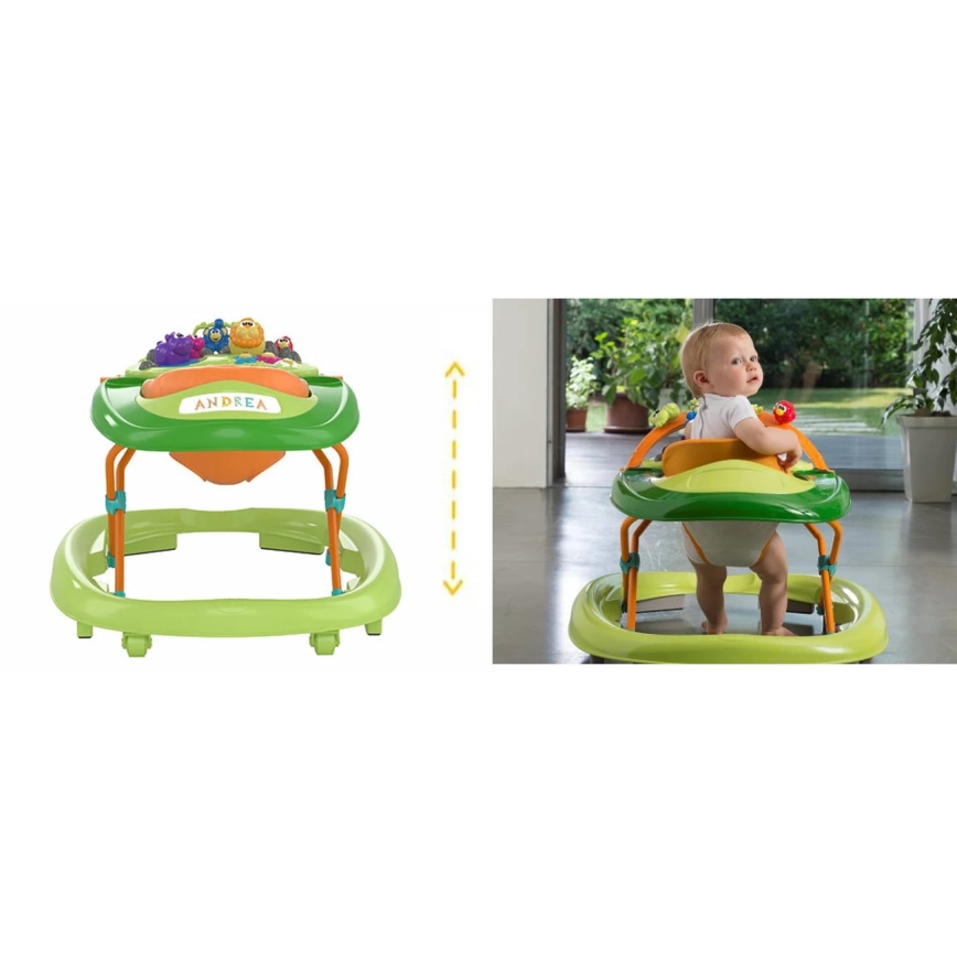 Chicco - Bērnu staigulītis WALKY TALKY 2xAA zaļa