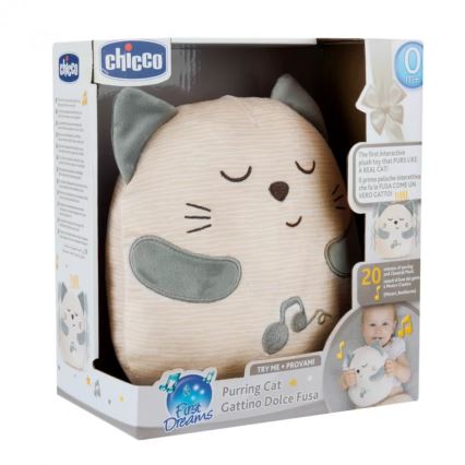 Chicco - Plīša interaktīva rotaļlieta kaķis 3xAAA