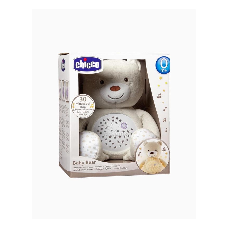 Chicco - Projektors ar melodiju BABY BEAR 3xAAA bēšs