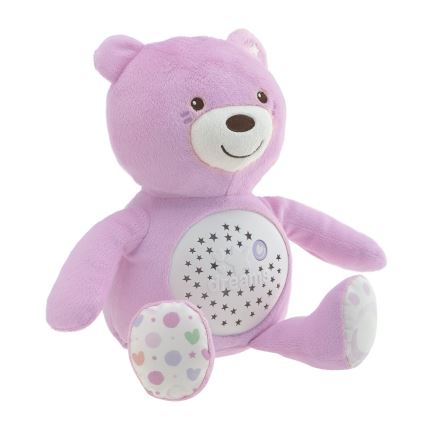 Chicco - Projektors ar melodiju BABY BEAR 3xAAA rozā