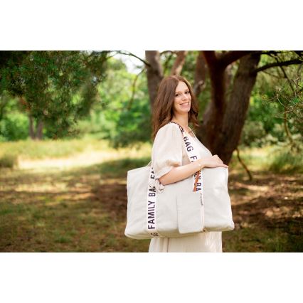 Childhome - Ceļojumu soma FAMILY BAG CANVAS balta