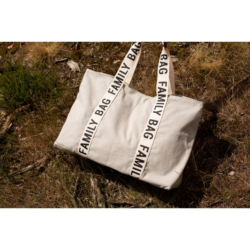 Childhome - Ceļojumu soma FAMILY BAG CANVAS balta