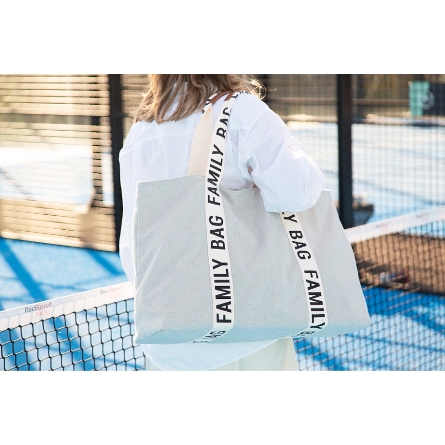 Childhome - Ceļojumu soma FAMILY BAG CANVAS balta