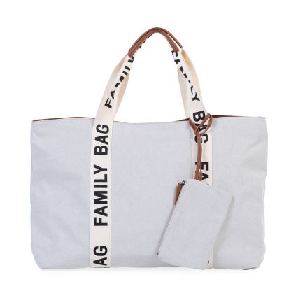 Childhome - Ceļojumu soma FAMILY BAG CANVAS balta