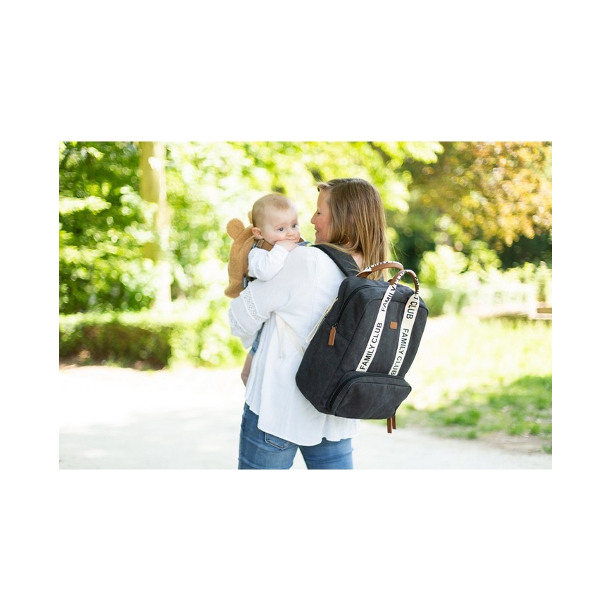 Childhome - Pārtīšanas soma FAMILY CLUB melna