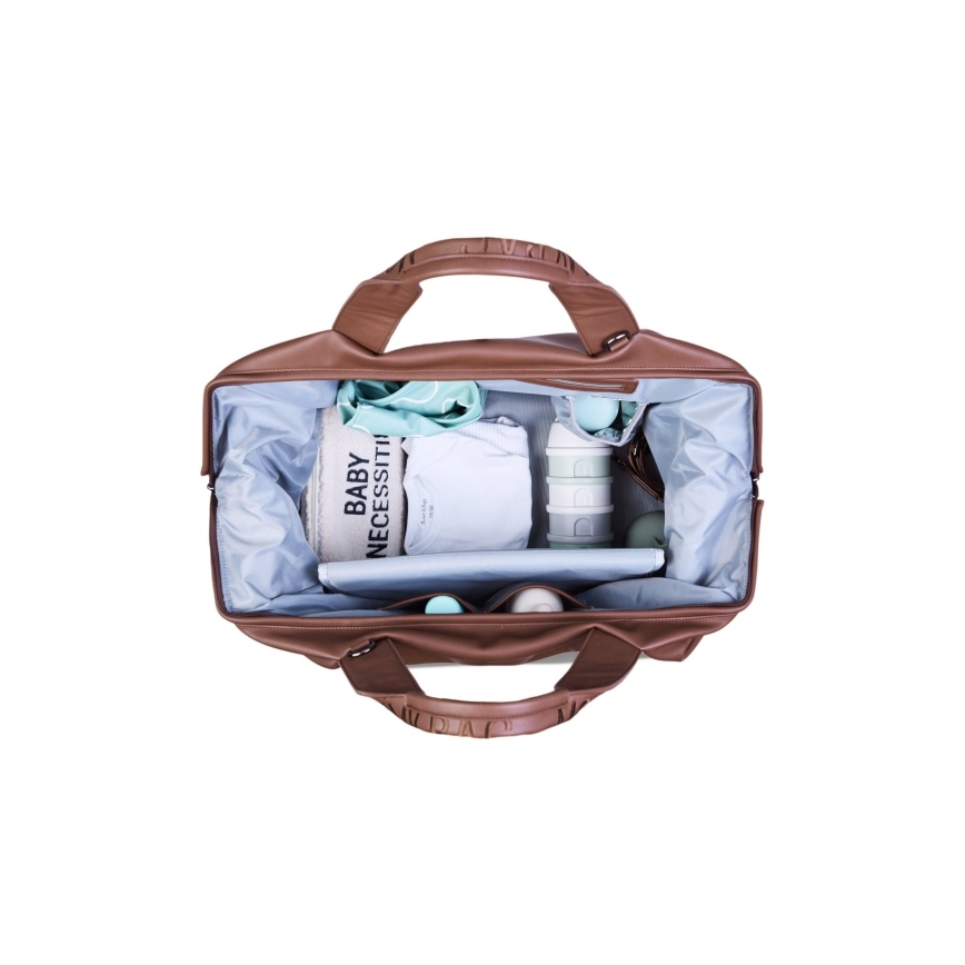 Childhome - Pārtīšanas soma MOMMY BAG LEATHER brūna