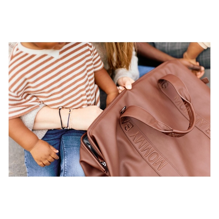 Childhome - Pārtīšanas soma MOMMY BAG LEATHER brūna