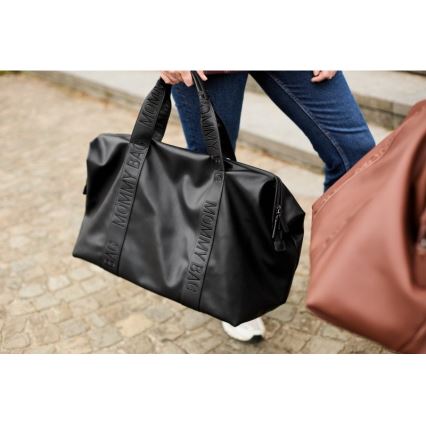 Childhome - Pārtīšanas soma MOMMY BAG LEATHER melna