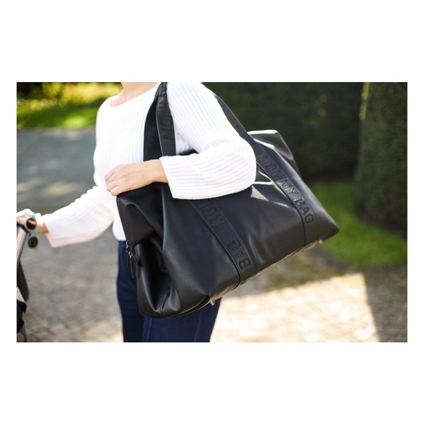 Childhome - Pārtīšanas soma MOMMY BAG LEATHER melna