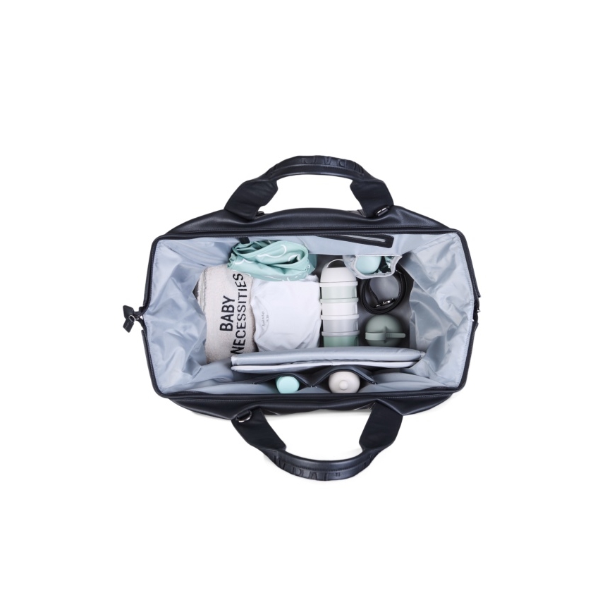 Childhome - Pārtīšanas soma MOMMY BAG LEATHER melna