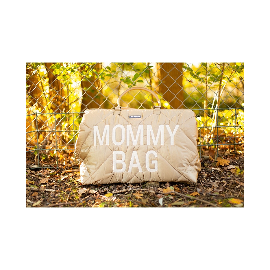 Childhome - Pārtīšanas soma MOMMY BAG PUFFERED bēša