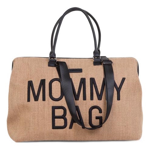 Childhome - Pārtīšanas soma MOMMY BAG RAFFIA LOOK bēša
