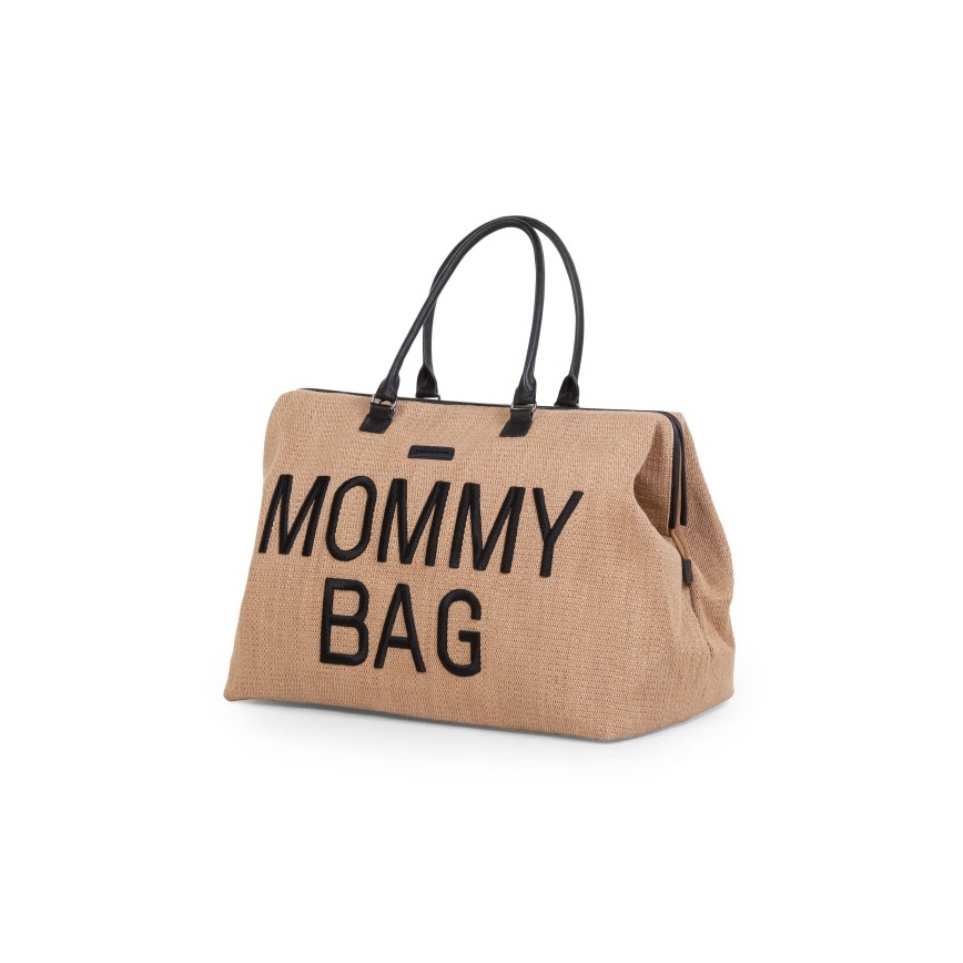 Childhome - Pārtīšanas soma MOMMY BAG RAFFIA LOOK bēša