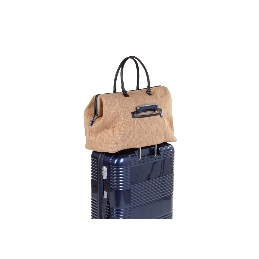 Childhome - Pārtīšanas soma MOMMY BAG RAFFIA LOOK bēša