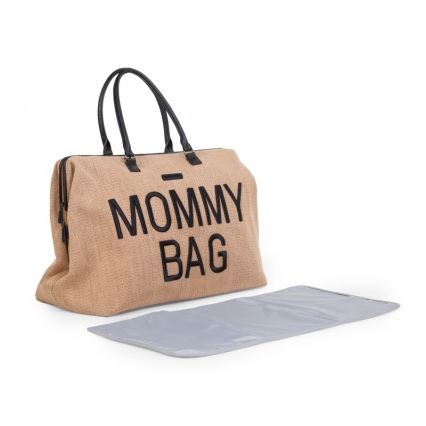 Childhome - Pārtīšanas soma MOMMY BAG RAFFIA LOOK bēša